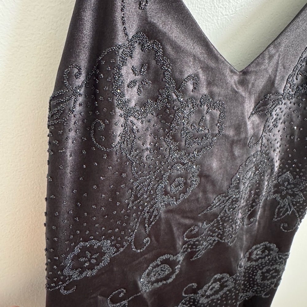 Maria Bonita 90s vintage beaded black gown - Picture 3 of 5